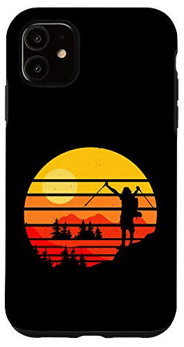 iPhone 11 Vintage Hiker Mountain Climber Outdoor Retro Hiking Trekking Case