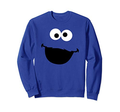 Sesame Street Cookie Monster Face Blue Sweatshirt