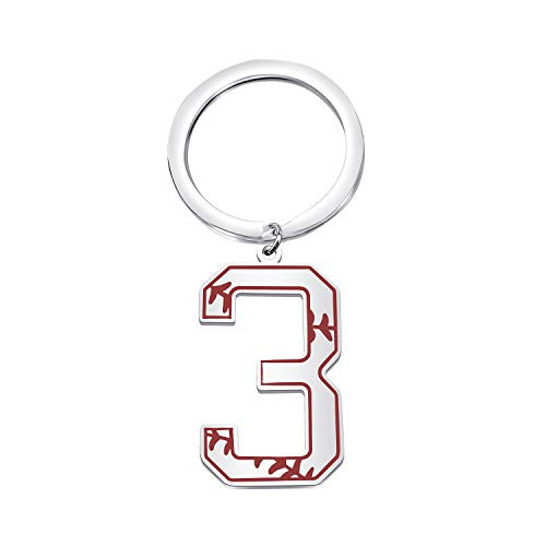 FAADBUK Baseball Initial Keychain Baseball Lucky Number Jewelry Baseball Jersey 0-9 Inspiration Pendant Keychain for Boy Men Girl Women -Baseball 3 K- FAADBUK Baseball Initial Keychain Baseball Lucky Number Jewelry Baseball Jersey 0-9 Inspiration Pendant Keychain for Boy Men Girl Women -Baseball 3 K-