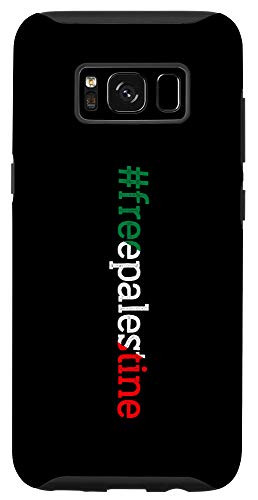 Galaxy S8 Free Palestine Hashtag - Classic with Palestine Flag Colors Case