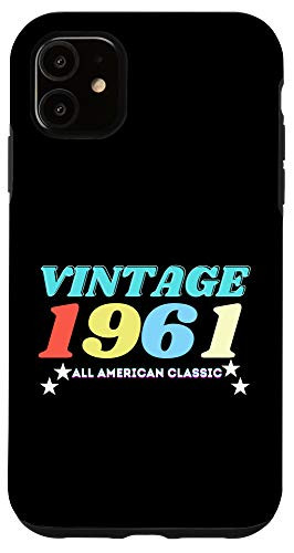 iPhone 11 Vintage 1961 American Classic 60th Bday Birthday Gift Case