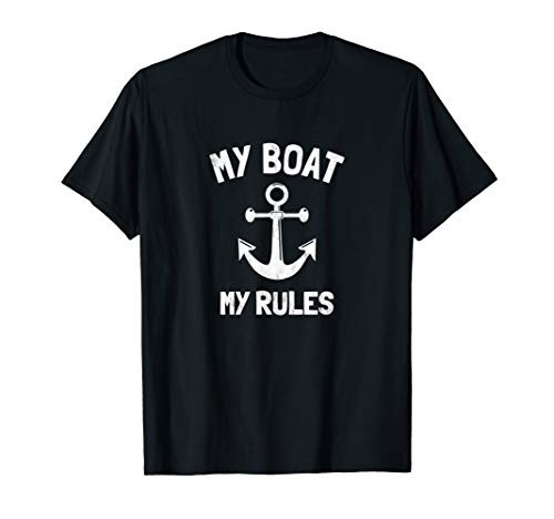 Funny My boat my rules captain design T-Shirt