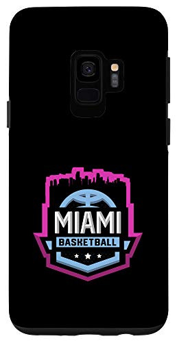 Galaxy S9 Classic Miami Basketball Stars Skyline Case