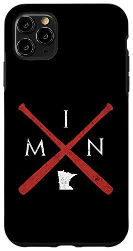 iPhone 11 Pro Max Minnesota Baseball Bats Classic State Outline Case