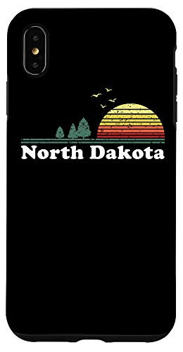 iPhone XS Max Vintage North Dakota Sunset Woods Outdoors Souvenir Case