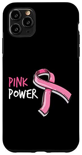 iPhone 11 Pro Max Cute power pink ribbon Breast cancer awareness month Case
