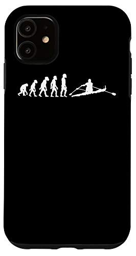 iPhone 11 Funny Human Rowing Evolution Boat Crew Rower Raft Kayaker Case