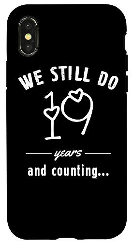 iPhone X-XS Funny Wedding Anniversary 19th Marriage Day Best Couple Gift Case