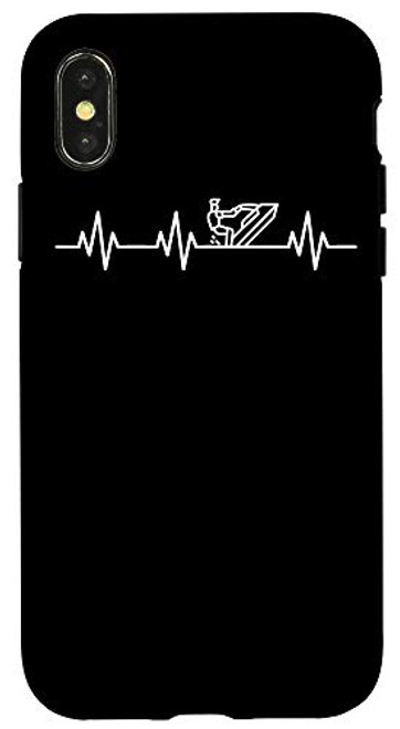 iPhone X-XS Jet Ski Boat Lifeline Heartbeat Funny Boat Captain Gift Case