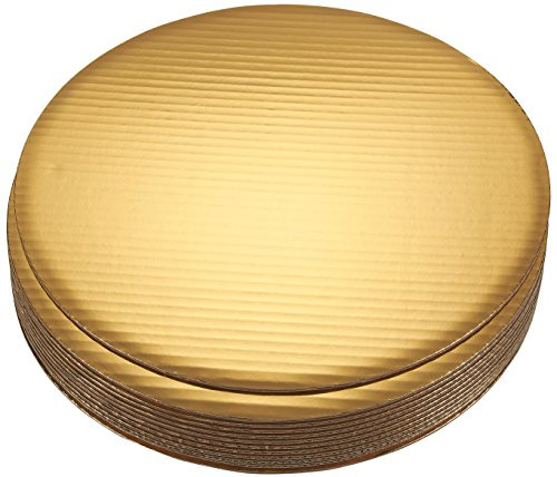 Cake Boards - 12-Piece Cardboard Round Cake Circle Base, 14 inches Diameter, Gold