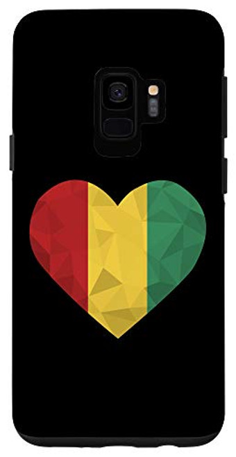 Galaxy S9 I Love Guinea Flag Heart Low Poly Guinean Travel Vacation Case Galaxy S9 I Love Guinea Flag Heart Low Poly Guinean Travel Vacation Case