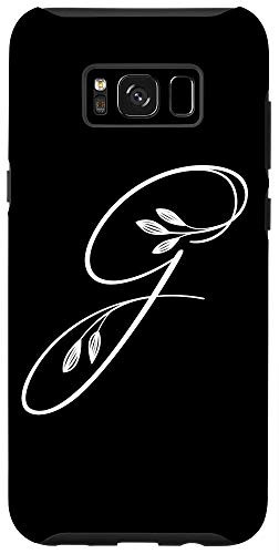 Galaxy S8- Letter G Monogram Gift Floral Design Flower Font Initial G Case