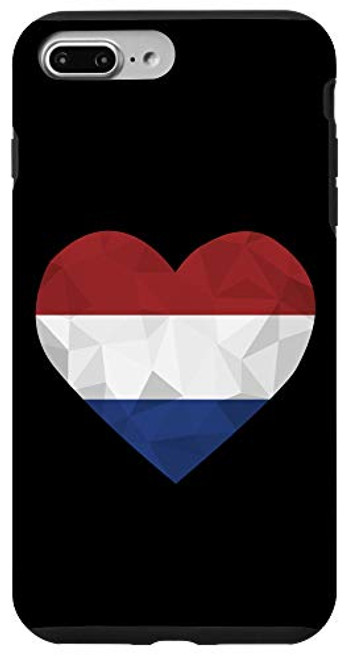 iPhone 7 Plus-8 Plus I Love Netherlands Flag Heart Low Poly Dutch Travel Vacation Case iPhone 7 Plus-8 Plus I Love Netherlands Flag Heart Low Poly Dutch Travel Vacation Case