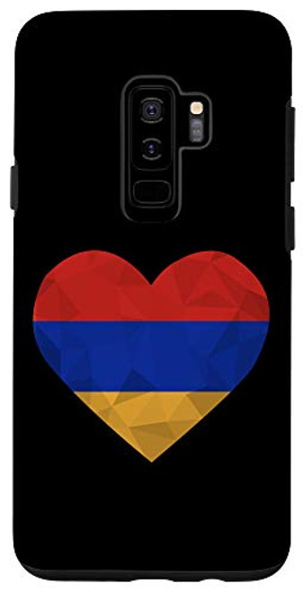 Galaxy S9- I Love Armenia Flag Heart Low Poly Armenian Travel Vacation Case