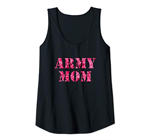 Womens Pink Digital Camo Shirt  Proud Army Mom Tank Top