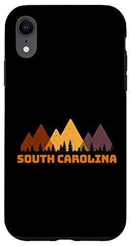 iPhone XR South Carolina Vintage Mountain Outdoors Hiking Souvenir Case