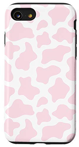 iPhone SE -2020- - 7 - 8 Baby Pink Cow Animal Print Pattern Case