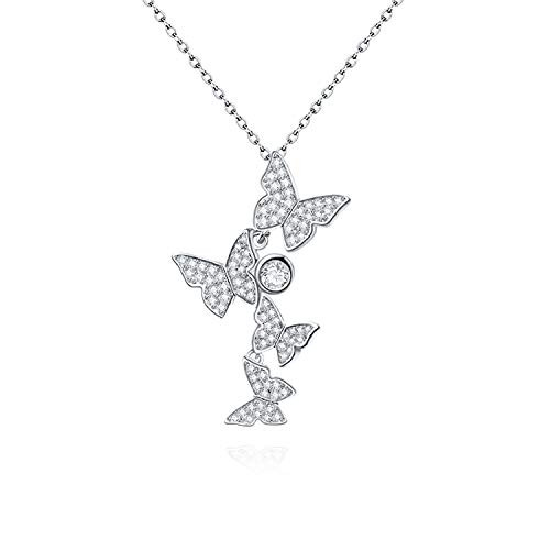 AOBOCO Sterling Silver Butterfly Necklace  Crystal from Swarovski  Butterfly Gifts for Butterfly Lovers  Anniversary Birthday Butterfly Jewelry Gifts