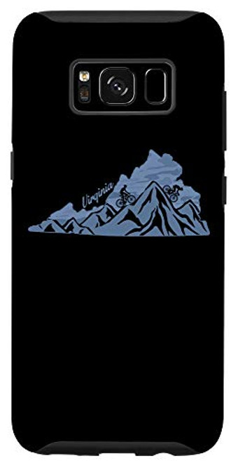 Galaxy S8 Virginia Mountain Bike Riding VA Biking State Blue Ridge Map Case Galaxy S8 Virginia Mountain Bike Riding VA Biking State Blue Ridge Map Case