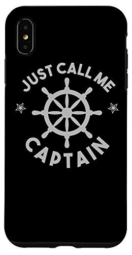 iPhone XS Max Funny Just Call Me Captain Gift Cute Boat Captain Men Women Case