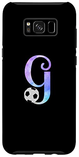 Galaxy S8- Letter g soccer ball monogram  initial g watercolor Case