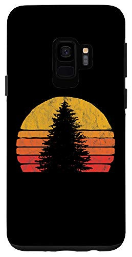Galaxy S9 Solitary Pine Tree Sun - Vintage Retro Outdoor Graphic Case
