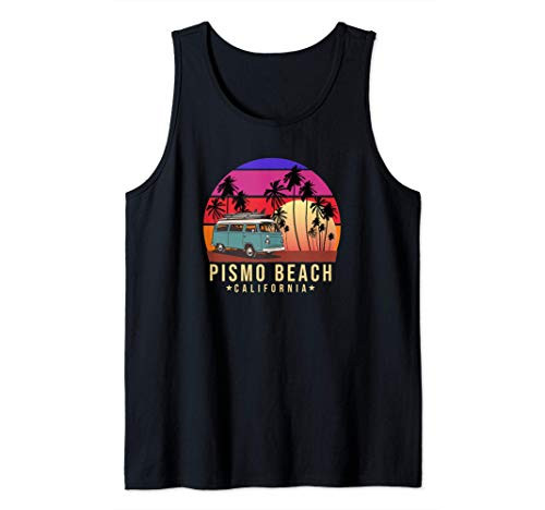 California Surf Pismo Beach Vintage Van Surfer Tank Top California Surf Pismo Beach Vintage Van Surfer Tank Top