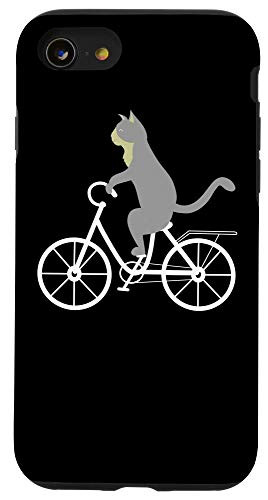 iPhone SE -2020- - 7 - 8 Cat On Bike - Cool Biking Kitty Animals Funny Riding Gift Case