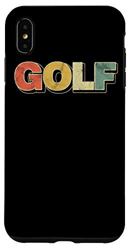 iPhone XS Max Golf Retro Typography Golfer Outdoor Sport Golfing Gift Case