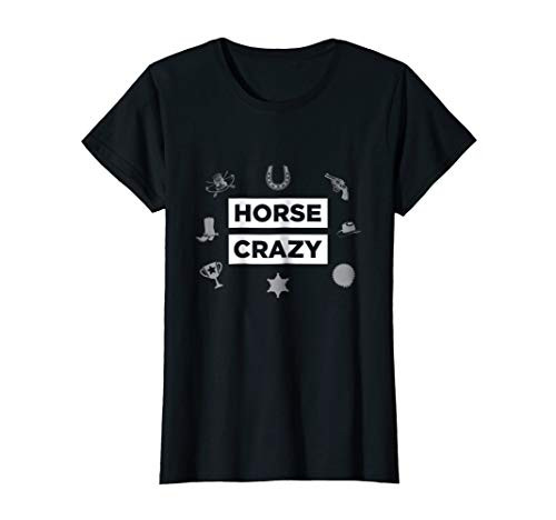 Horse Crazy T Shirt Gift Idea Western Wear Horseback Riding