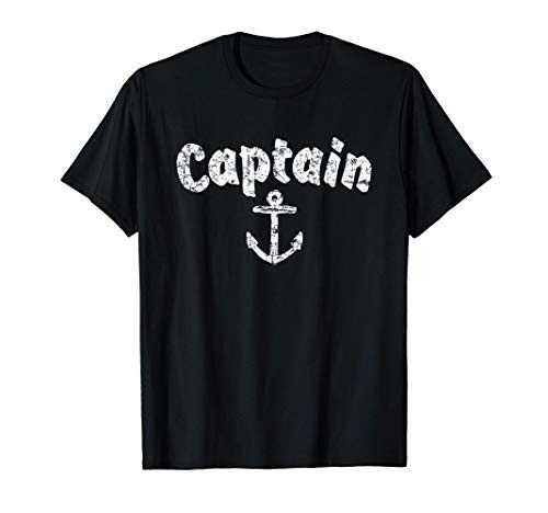 Captain Anchor -Vintage White- Boat and Sail T-Shirt