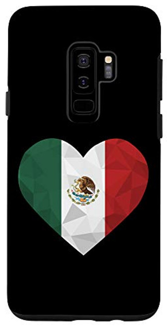 Galaxy S9- I Love Mexico Flag Heart Low Poly Mexican Travel Vacation Case Galaxy S9- I Love Mexico Flag Heart Low Poly Mexican Travel Vacation Case