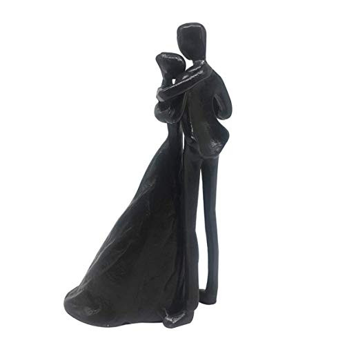 Artgenius Cast Bronze Romantic Couple Sculpture  Lovers Figurine and Statue Metal Love Art Decor -Anniversary Wedding Dance-