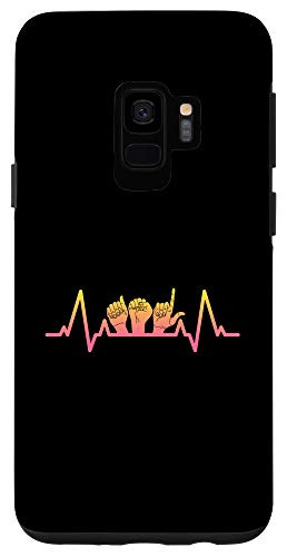 Galaxy S9 Sign Language Heartbeat Tee Teacher Deaf Awareness Shirt ASL Case