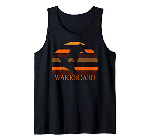 Wakeboarding Sunset Wakeboard Wakeskate Ski Boat Lake Life Tank Top
