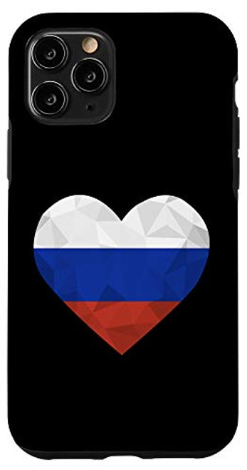 iPhone 11 Pro I Love Russia Flag Heart Low Poly Russian Travel Vacation Case iPhone 11 Pro I Love Russia Flag Heart Low Poly Russian Travel Vacation Case