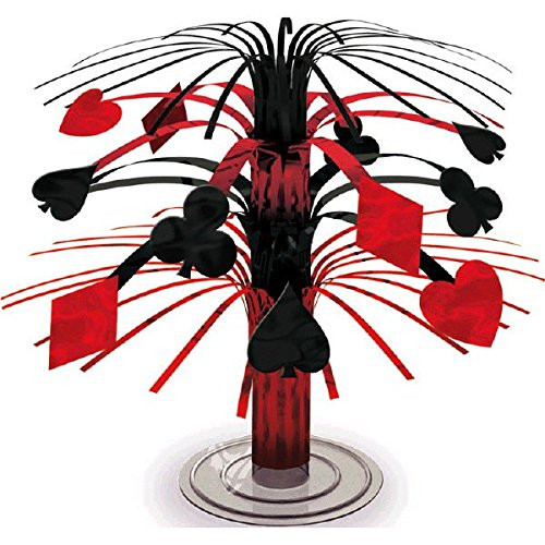 Casino Mini Foil Cascade Table Centerpiece Party Decoration, 7".