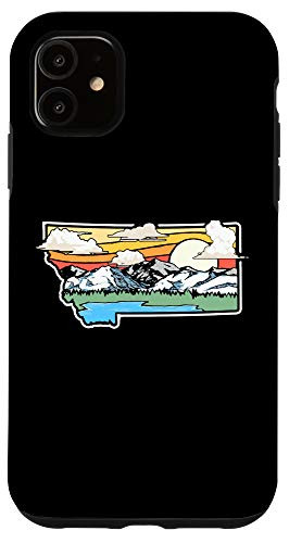 iPhone 11 Vintage Montana Outdoors Retro Mountains and Nature Graphic Case