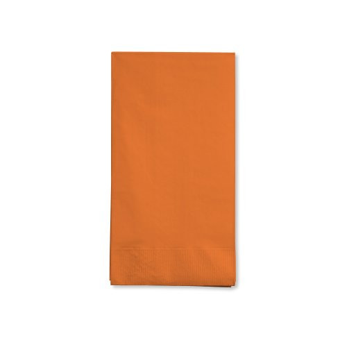 16-Count Touch of Color 3-Ply Paper Guest Napkins, Sunkissed Orange