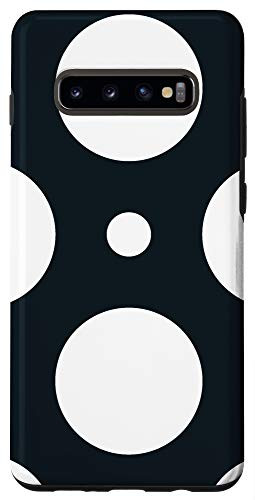 Galaxy S10- Boho Polka Dot Pattern Black White classic design Case