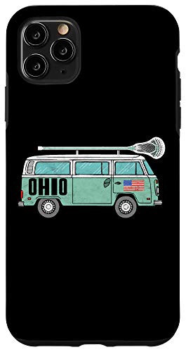 iPhone 11 Pro Max Ohio Retro Hippie Van State Lacrosse Lax Graphic Case