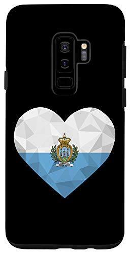 Galaxy S9- I Love San Marino Flag Heart Low Poly Sammarinese Travel Case