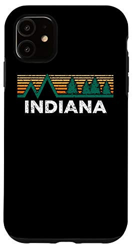 iPhone 11 Indiana Vintage Mountain Pine Outdoors Souvenir Case