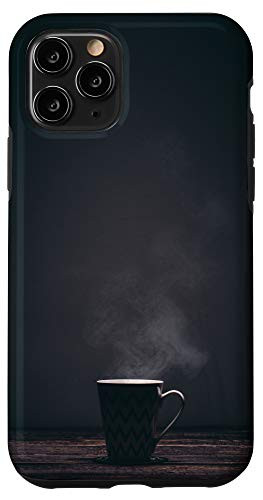 iPhone 11 Pro The Black Coffee Cup on Woodgrain Barista Coffee Lover Gift Case