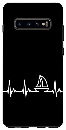 Galaxy S10- Sailing Boat Heart Line Case