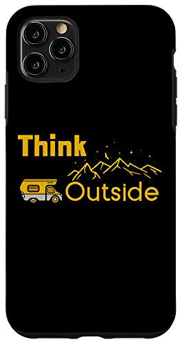 iPhone 11 Pro Max Think Outside Cute Camping Gift for Campers Case