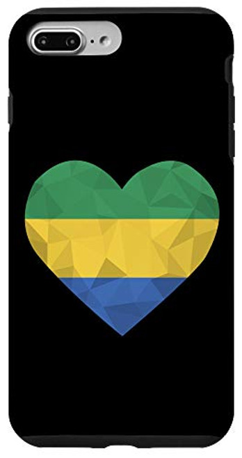 iPhone 7 Plus-8 Plus I Love Gabon Flag Heart Low Poly Gabonese Travel Vacation Case iPhone 7 Plus-8 Plus I Love Gabon Flag Heart Low Poly Gabonese Travel Vacation Case