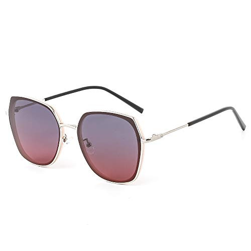 Cyxus Hexagonal Polarized Sunglasses for Women Men Oversized Metal Frame Retro Square TAC Lens Anti-glare Shades