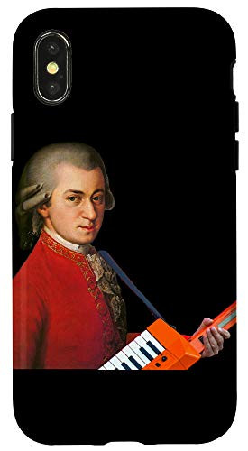 iPhone X-XS Wolfgang Amadeus Mozart with a keyboard guitar Case