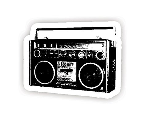 Boombox #2 - Laptop Stickers - 2.5" Vinyl Decal - Laptop, Macbook, Phone, Tablet Vinyl Decal Sticker